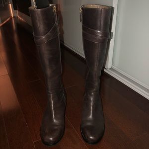 Knee high leather Ecco boots size 6